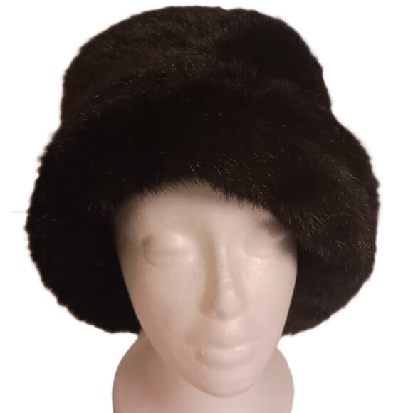 Ben Berger Accessories - Ben Berger Black Faux Fur Hat Luxury Collection EUC